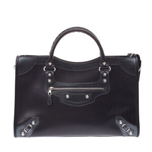 BALENCIAGA The Giant City Handbag Black Calfskin Bag